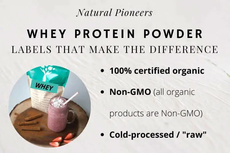Natural Pioneers Best-Value Organic Whey Protein Powders Healthy and Natural Quality Labels and Seals for Whey Protein Powder