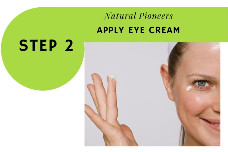 Natural Pioneers How to do a dead sea mud mask step 2 apply eye cream