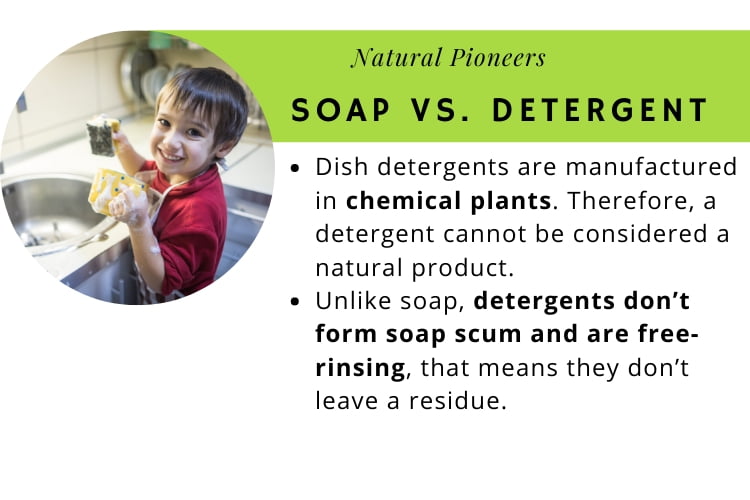 Natural Pioneers What is natural dish soap soap vs. detergent